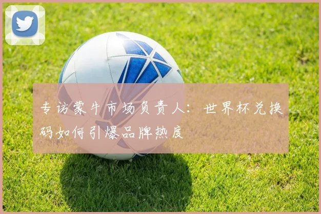 专访蒙牛市场负责人：世界杯兑换码如何引爆品牌热度